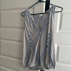 Max Studio Blue and White Striped Blouse